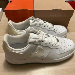 04 Nike Air Force 1 Low WhtWht-Ice Patent Leather Women Sz10 (Men Sz 8.5) DS